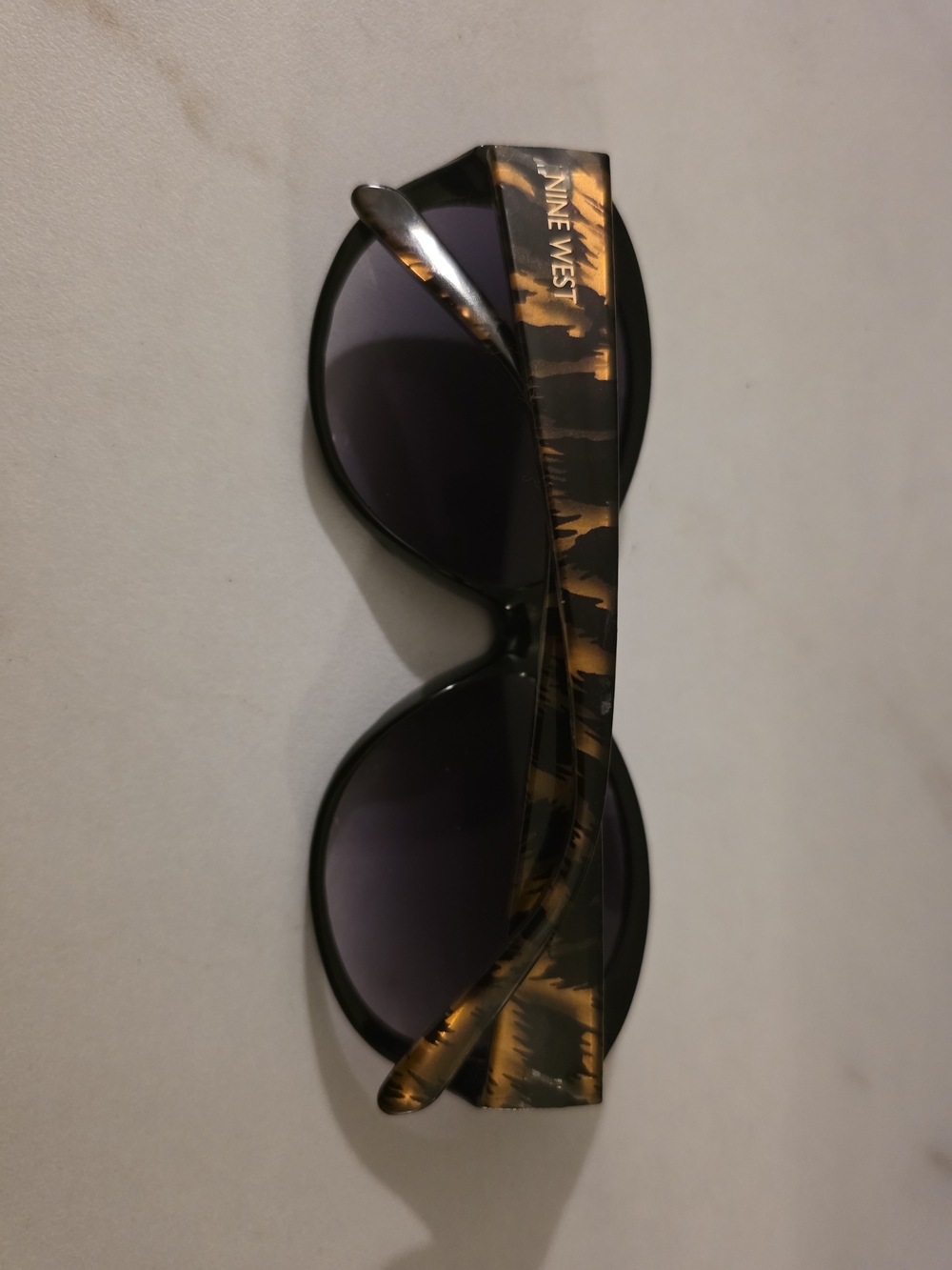 Nine West Tortoise and Black Cat-Eye Sunglasses